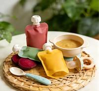 Pochettes à bec verseur en PET aseptiques personnalisables, résistantes à l'écrasement, pour l'emballage alimentaire des bébés (lait et gelée)