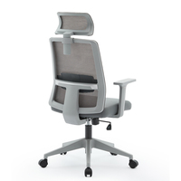 Chaise de bureau ergonomique avec dossier en maille et appui-tête, confortable et durable, couleur personnalisable, adaptée au bureau, au bureau à domicile