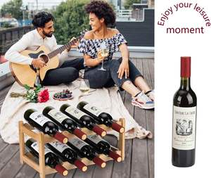 Lumina <b>Rack</b> 8 <b>Bottle</b> 2-Tier Eco-Friendly Painted Finish Metal <b>Storage</b> Easy-Assembly Space-Saving Kitchen Wine Organizer - Product Image 2