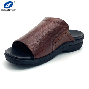 Claquettes en cuir microfibre Ideastep, sandales avec soutien de la voûte plantaire, amortissantes, <span class=keywords><strong>anti</strong></span>-chocs, antidérapantes, pour hommes - Product Image 3