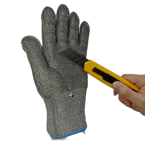 Yeni varış koruyucu eldiven seviye 9 Anti kesim paslanmaz çelik iş eldivenleri mutfak, istiridye Shucking, balık fileto işleme - Product Image 2