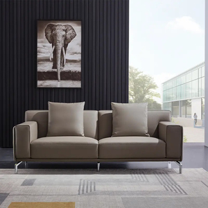 ชุดโซฟาผู้บริหารแบบหรูหราปรับแต่งได้ปรับแต่งได้ทันสมัยเฟอร์นิเจอร์หนังแท้หลายที่นั่งคุณสมบัติขยายได้สำหรับห้องนั่งเล่น - Product Image 2