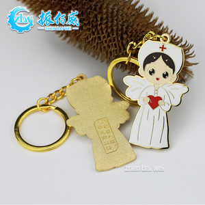 Llavero de aleación de zinc con diseño de ángel enfermero en 3D, impermeable, pequeño regalo, regalo de acompañamiento, regalo personalizado para el Día del Médico, botella de esmalte duro - Product Image 5