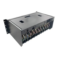 ODF 4U 288 cœurs 12 cassettes adaptées à 12 adaptateurs duplex LC/UPC SM et 24 pièces pigtails LC/UPC panneau de brassage à fibre optique