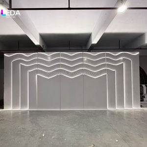 LEDA New Design Magnificent White Acrylic Wave Light <b>Backdrop</b> Wedding <b>Backdrop</b> for Wedding Event <b>Party</b> Stage Decor - Product Image 6