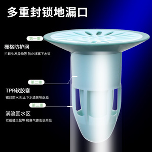 Odor Proof Floor <b>Drain</b> Core 84.5mm Circle Easy Installation <b>Bathroom</b> Sewer Filter Insect Proof Toilet <b>Drain</b> Cover Anti Clog - Product Image 2