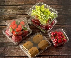 Bandeja de comida de plástico PET transparente para llevar Contenedor desechable para Sushi Candy Cake Cookie Sandwich Otros alimentos - Product Image 1