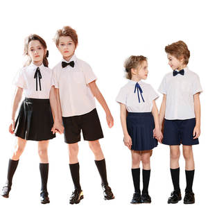 ชุดนักเรียนสไตล์อังกฤษสำหรับฤดูร้อน เสื้อแขนสั้น <span class=keywords><strong>3</strong></span> ชิ้น สำหรับเด็กชายและเด็กหญิง อนุบาล <span class=keywords><strong>ป</strong></span>ระถมศึกษา รับสกรีนโลโก้ - Product Image 2