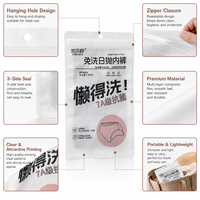 Sacs en plastique jetables à fermeture éclair pour l'emballage de sous-vêtements, de soutiens-gorge et de vêtements blancs translucides personnalisés