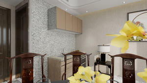 Diseño de modelo 3D gris claro Murales de pared rústicos Azulejos antideslizantes modernos para espacios de vida de Villa Exterior - Product Image 5