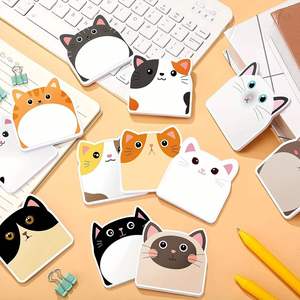 Bloc de Notas con Diseño de Gatos de Dibujos Animados, Notas Adhesivas Reutilizables, Fuerte Adhesión, Diseño Transfronterizo para Oficina, Estudio, Regalo Escolar Perfecto - Product Image 3