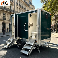Remorque de toilettes mobiles portables sur mesure pour l'extérieur, toilettes temporaires, remorque de toilettes portables commerciales à vendre