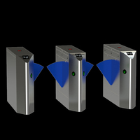 Système de barrière d'entrée intelligente avec contrôle d'accès automatique, machine de sécurité biométrique à reconnaissance faciale et tourniquet piétonnier