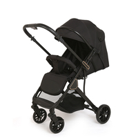 Poussette légère en lin pour nouveau-né, cadre en alliage d'aluminium, capacité de 20 kg, design multifonctionnel, pliable, fonction assise et inclinable