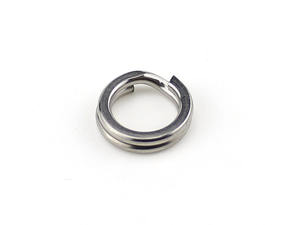 200 pièces/boîte en acier inoxydable pêche fendu O anneaux plat pêche pivotant noeud leurre Double boucle changement rapide pêche anneaux fendus - Product Image 3