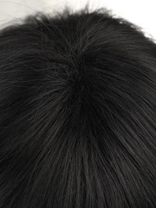 Foto reale marrone nero <span class=keywords><strong>corta</strong></span> elfo Bobo testa <span class=keywords><strong>parrucca</strong></span> sintetica con stratificazione naturale e frangia adatto per uomini e donne - Product Image 5