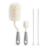 Kit de brosses de nettoyage pour biberons 4 pièces, brosse pour tétines, brosse pour pailles, brosse de nettoyage de biberons, fournitures de nettoyage pour entreprises