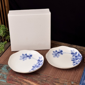 Japanese Style Blue Rose Bone China Soup Bowl Fruit Plate Deep Plate Dishwasher Safe Banquet <b>Set</b> - Product Image 1