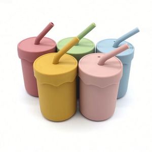 Vasos de Silicona para Bebés, Libres de BPA, Grado Alimenticio, con Pajita, para Entrenamiento de Bebés y Niños Pequeños, Novedad 2026 - Product Image 3