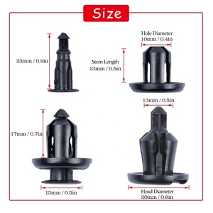 Qgz051 100pcs Nylon Bumper <span class=keywords><strong>Clip</strong></span> 10mm Fender Liner <span class=keywords><strong>Clip</strong></span> cho Honda cho CR-V phù hợp cho Civic Acura nhựa đinh tán người lưu giữ <span class=keywords><strong>Clip</strong></span> - Product Image 3