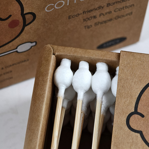 Coton-tiges en bambou jetables à double tête, personnalisables, de haute qualité, pour bébés, usage domestique et maquillage, 55 pièces - Product Image 6