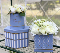 Décoration de mariage en or Rose, fournitures de fête, paquet cadeau grande boîte à fleurs carrée pour invités, saint-valentin Rose, usine chinoise
