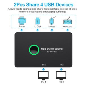 2 bilgisayar için USB 3.0 KVM Switch seçici 4 USB aygıtı paylaşıyor - Product Image 5