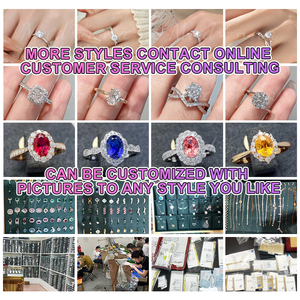 Madonna Eternity Lab Grown Dia Anillo de bodas Mujeres 9K 14K Oro blanco Platino Set para aniversario - Product Image 2