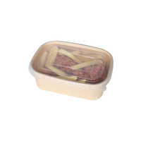 Boîte à bol en papier kraft écologique imperméable, gaufrée avec feuille d'or, finition mate, structure rigide pour l'emballage de nourriture pour bébés et de chips de pommes de terre