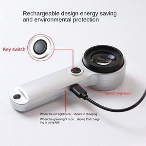 स्टार 8068 नए 10x हैंडहेल्ड पोर्टेबल ग्लास 30 मिमी लेंस गहने मैग्निफायर 3Ld सांस्कृतिक पहचान चार्जिंग - Product Image 4