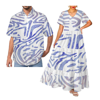 Robe à col en V de vacances de plage de Style tropical hawaïen tenue de couple de grande taille tenue décontractée pour femmes et chemise Aloha pour hommes