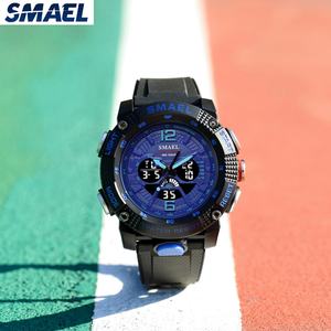 Reloj Digital para Hombre SMAEL 8058 Personalizado de Alta Calidad con Pantalla de Doble Zona Horaria, Formato de 12/24 Horas Seleccionable y Cronómetro - Product Image 2