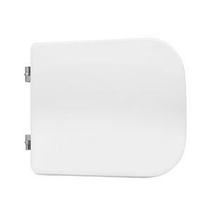 Asiento para inodoro Globo Stone Vase 45, forma 8, blanco, con bisagras de expansión en forma de C, 51 cm de largo, 39 cm de ancho - Product Image 1