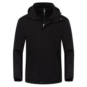 Inverno ao ar livre impermeável feijão verde Soft Jacket destacável de duas peças Stand Zipper sólido <span class=keywords><strong>3</strong></span>-em 1 funcional do homens - Product Image 2