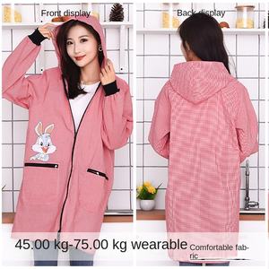 2023 Damen neuer Stil 100 % Baumwolle Bib-Schürze ölfest Küche Smock mit modischen Ärmeln für Arbeit Kleidung für Herbst Winter - Product Image 3