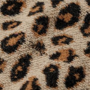 Fabricante de Suéteres Personalizados, Suéter de Lana para Hombre, Diseño Desgastado, Estampado Jacquard de Leopardo, Cuello Redondo, Manga Larga - Product Image 3