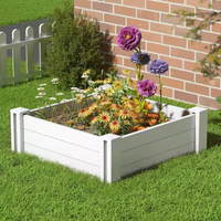 Plantation en plastique PVC blanc Lit de jardin surélevé Solution de limite durable et élégante 11.8 po X 27.5 po