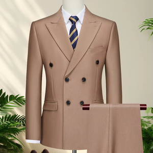 Di alta qualità professionale professionale da uomo doppiopetto classico britannico Business formale abito da uomo gentiluomo 2 pezzi - Product Image 2