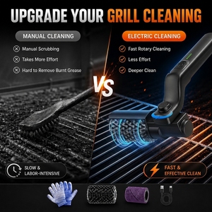 Cepillo Eléctrico Inalámbrico Recargable para Parrilla, Cepillo para Barbacoa de Acero Inoxidable con 3 Velocidades y Cabezal Giratorio - Product Image 5