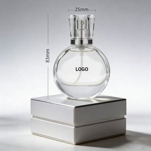 Factory Direct Flat Round Glass Perfume Split <b>Bottles</b> Travel Portable Refillable <b>Mist</b> Spray <b>Bottles</b> for Cosmetics Low MOQ Custom - Product Image 1