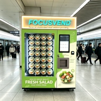 Zelfbedieningsautomaat voor verse salades, koudeketen, slimme automatische automaat voor kant-en-klare maaltijden, groenten en fruit