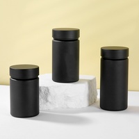 Conteneur d'emballage de pilules en plastique noir mat personnalisé de 100 ml, 120 ml, 180 ml, vide, pour médicaments, compléments alimentaires, vitamines