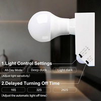 Portalámparas E27 de Baquelita con Sensor de Movimiento Infrarrojo, Adaptador de Enchufe LED, Garantía de 1 Año, Fácil Instalación, Iluminación Interior