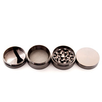 Broyeur d'herbes à 4 couches de 50mm de diamètre en alliage de zinc Broyeur d'épices à tabac Logo personnalisé Broyeurs en métal pour fumeurs d'herbes Accessoires
