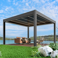 Pergola bioclimatique moderne robuste pour spa, en aluminium, écologique, avec revêtement en poudre blanche, protection UV pour l'extérieur