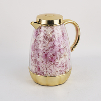 1000ml Dallah Thermos Or Revêtement Fleur Sec Cafetière De Luxe Isolation Flacon Théière Ensemble pour Ramadan