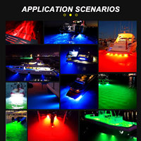 IP68 12-30V feux de navigation sous-marine piscine lumière acier inoxydable 48 LED s IP68 étanche Led Marine Yacht lumière