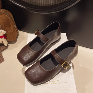Ballerines élégantes Mary Jane Chaussures décontractées pour femmes Chaussures en cuir souple Mocassins pour femmes - Product Image 3