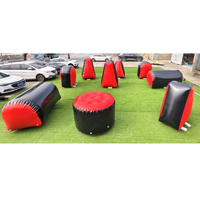 Ensemble de bunkers gonflables hermétiques pour paintball, en PVC durable, pour jeux tactiques de laser tag et parcours d'obstacles airsoft, idéal pour le jeu de team building