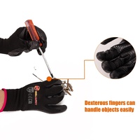 Guantes recubiertos de trabajo antideslizantes para construcción personalizada, revestimiento de nitrilo para jardín, guantes resistentes al desgaste de seguridad para jardín, equipo de protección